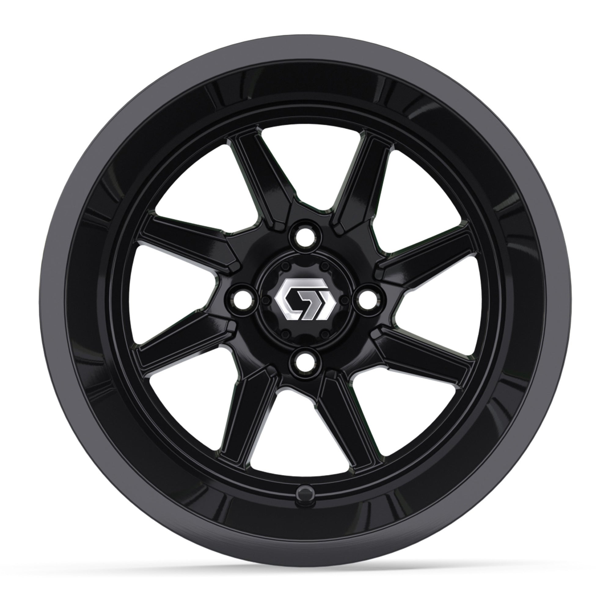 Reaper Ultra-Wide 14 inch GTW golf cart wheel - Glossy Black