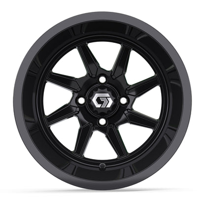 Reaper Ultra-Wide 14 inch GTW golf cart wheel - Glossy Black