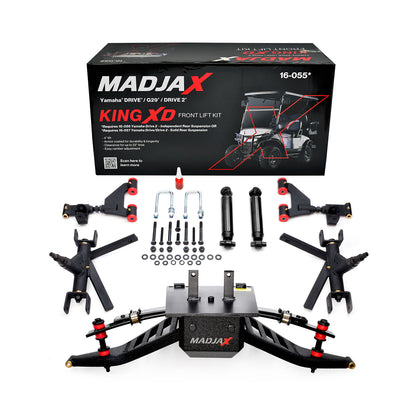 4" MadJax King XD Lift Kit for Yamaha G29/Drive & Drive2 with Solid/Fixed Rear Axle