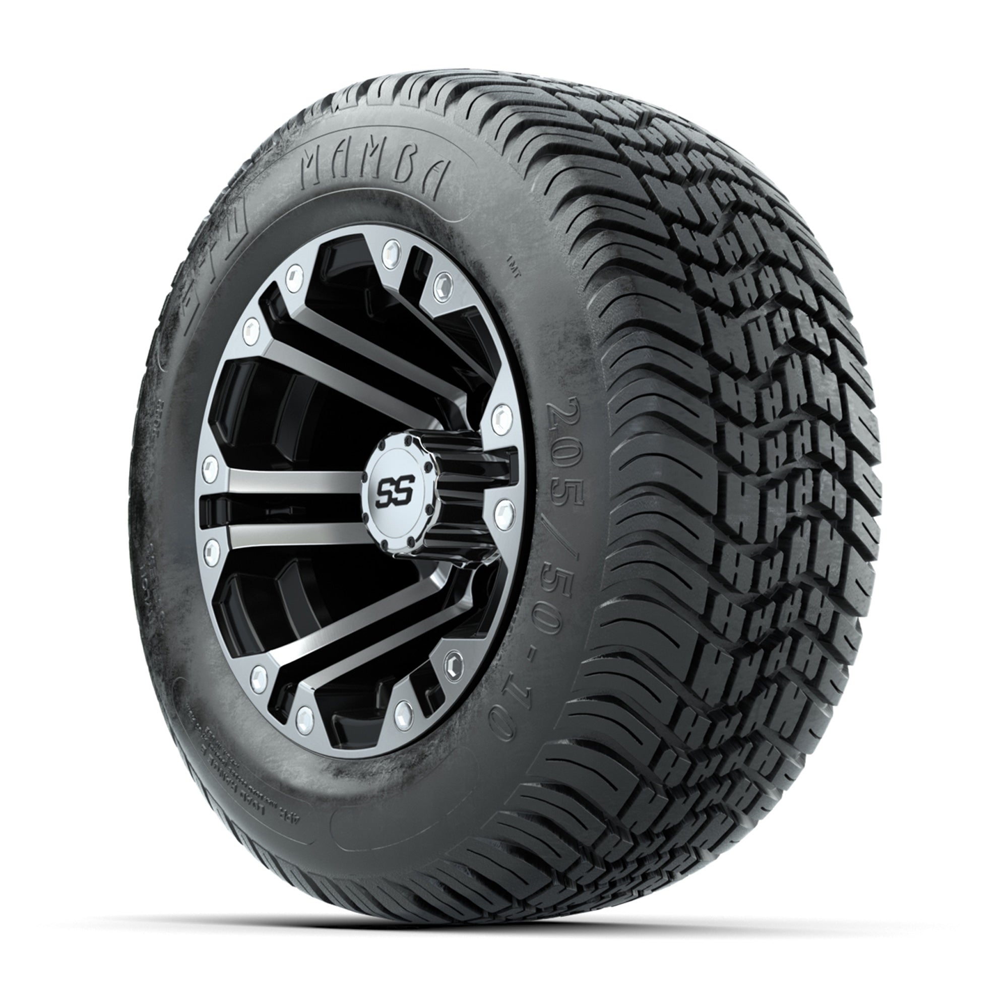 Set of (4) 10 in GTW Specter Wheels with 205/50-10 Mamba Street Tires
