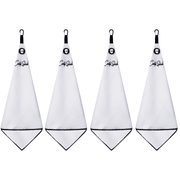 Magnetic Golf Towel with Ball Pocket - White