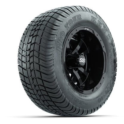 GTW Storm Trooper Black 10 in Wheels with 205/50-10 Kenda Pro Tour Steet Tires – Full Set