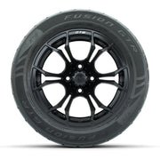 GTW Spyder Matte Black 14 in Wheels with 255/45-R14 Fusion G - front view