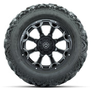 GTW Raven Matte Black/Ball Mill 14 in Wheels with 25x10-14 B - front view