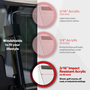 RedDot Star EV Capella Tinted Impact modified Folding Windshield