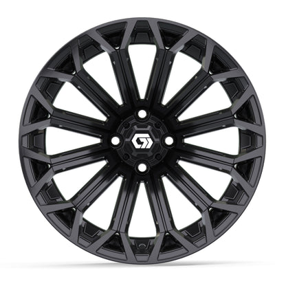 Phantom 16 inch GTW golf cart wheel - Gloss Black