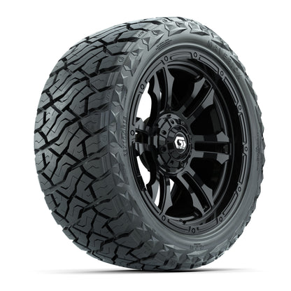 GTW Shogun Gloss Black 15 in Wheels with 23x10.00-R15 Maverick All-Terrain Tires – Full Set