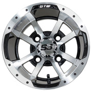 Storm Trooper 10 inch GTW golf cart wheel - Black / Silver