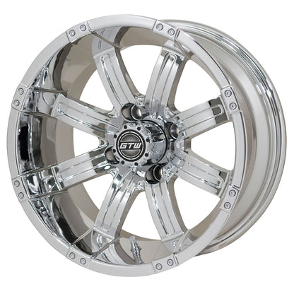 Tempest 14 inch GTW golf cart wheel - Chrome