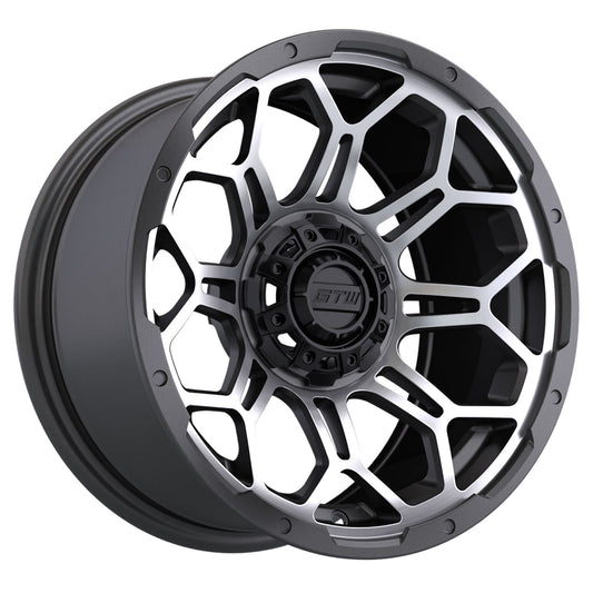 Bravo 14 inch GTW golf cart wheel - Matte Grey / Silver