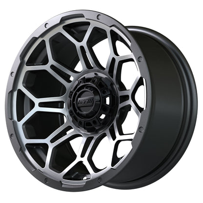 Bravo 14 inch GTW golf cart wheel - Matte Grey / Silver