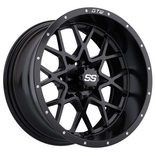 Vortex 14 inch GTW golf cart wheel - Matte Black