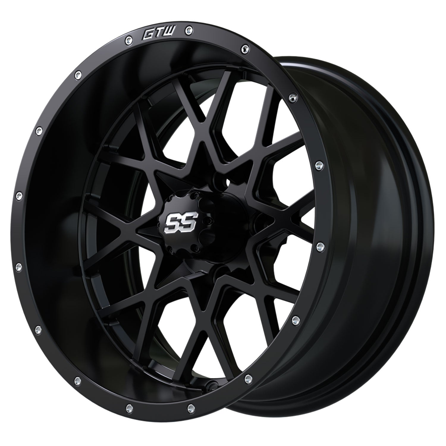 Vortex 14 inch GTW golf cart wheel - Matte Black