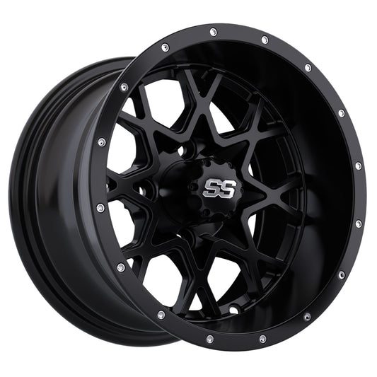 Vortex 12 inch GTW golf cart wheel - Matte Black