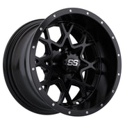 Vortex 12 inch GTW golf cart wheel - Matte Black