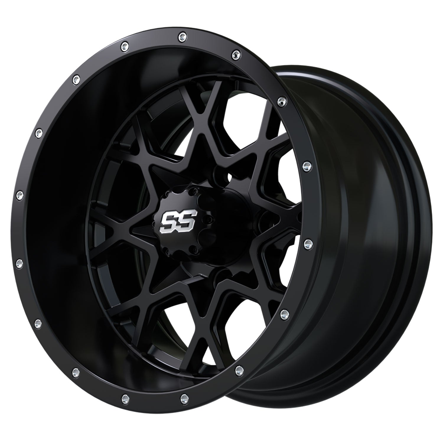 Vortex 12 inch GTW golf cart wheel - Matte Black