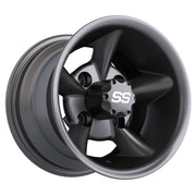 Godfather 10 inch GTW golf cart wheel - Matte Grey