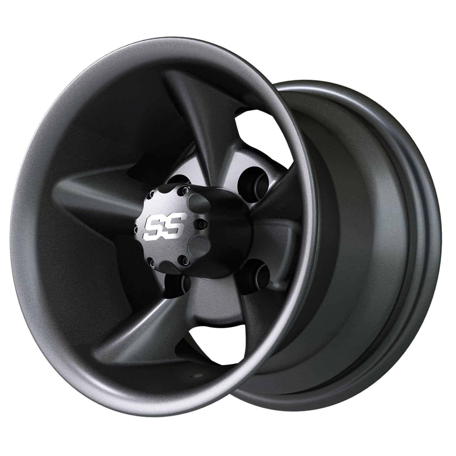 Godfather 10 inch GTW golf cart wheel - Matte Grey