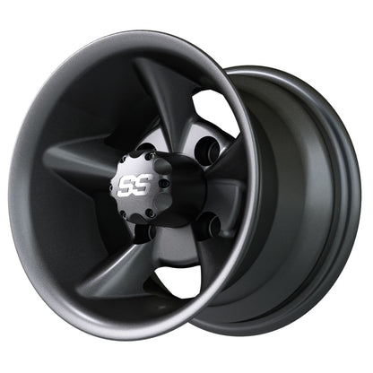 Godfather 10 inch GTW golf cart wheel - Matte Grey