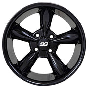 Godfather 12 inch GTW golf cart wheel - Glossy Black