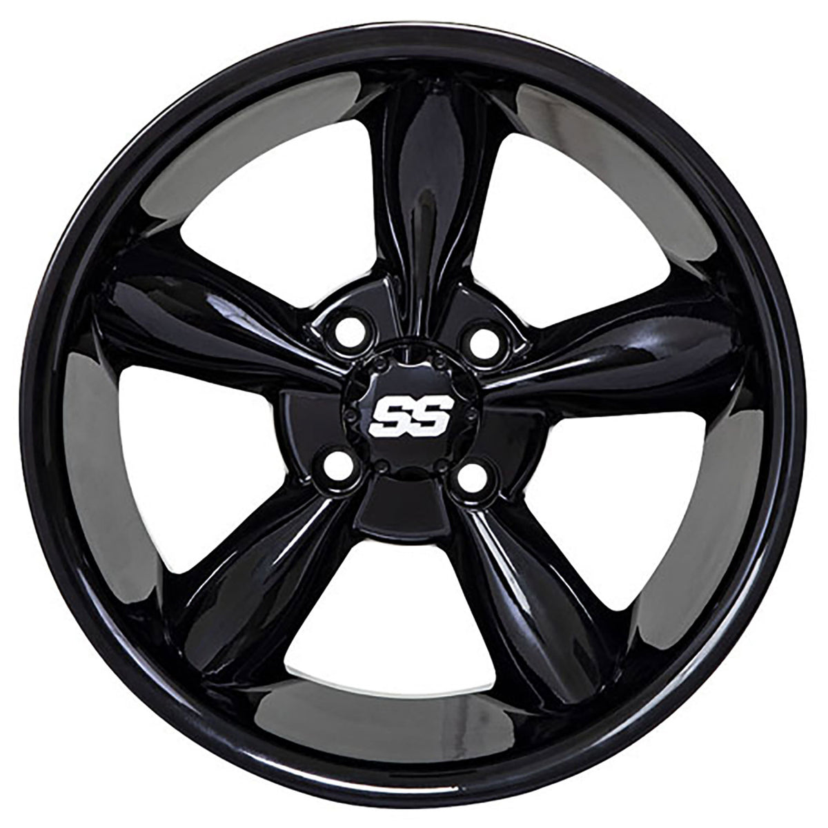 Godfather 14 inch GTW golf cart wheel - Glossy Black