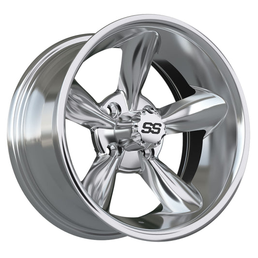Godfather 14 inch GTW golf cart wheel - Chrome