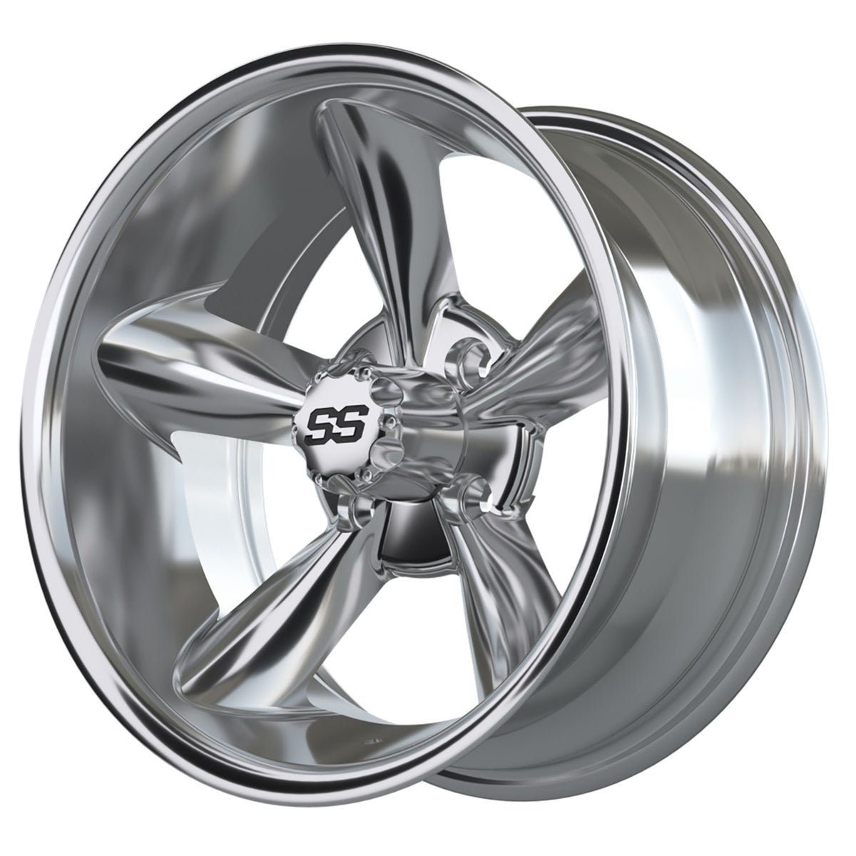 Godfather 14 inch GTW golf cart wheel - Chrome