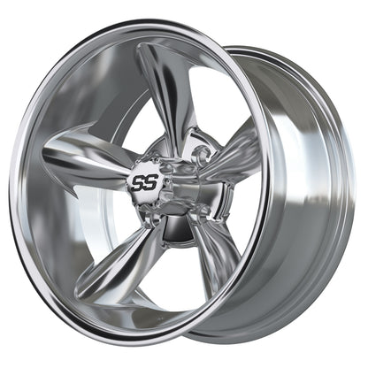 Godfather 14 inch GTW golf cart wheel - Chrome