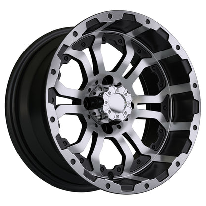 Omega 14 inch GTW golf cart wheel - Black