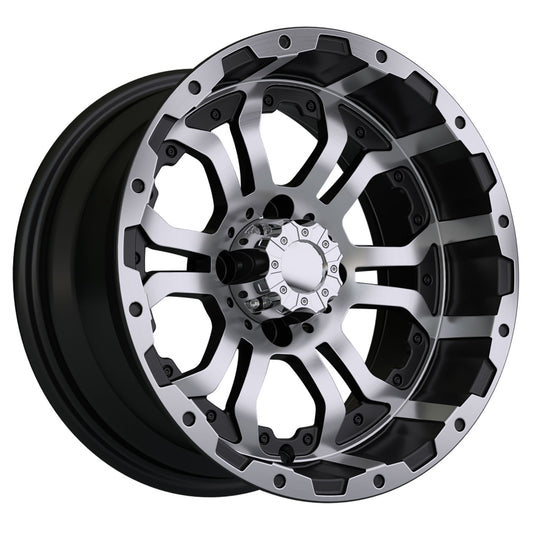Omega 14 inch GTW golf cart wheel - Black