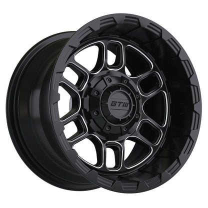 Titan 12 inch GTW golf cart wheel - Black / Silver