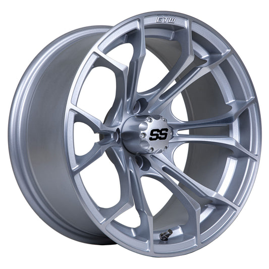 Spyder 15 inch GTW golf cart wheel - Matte Silver