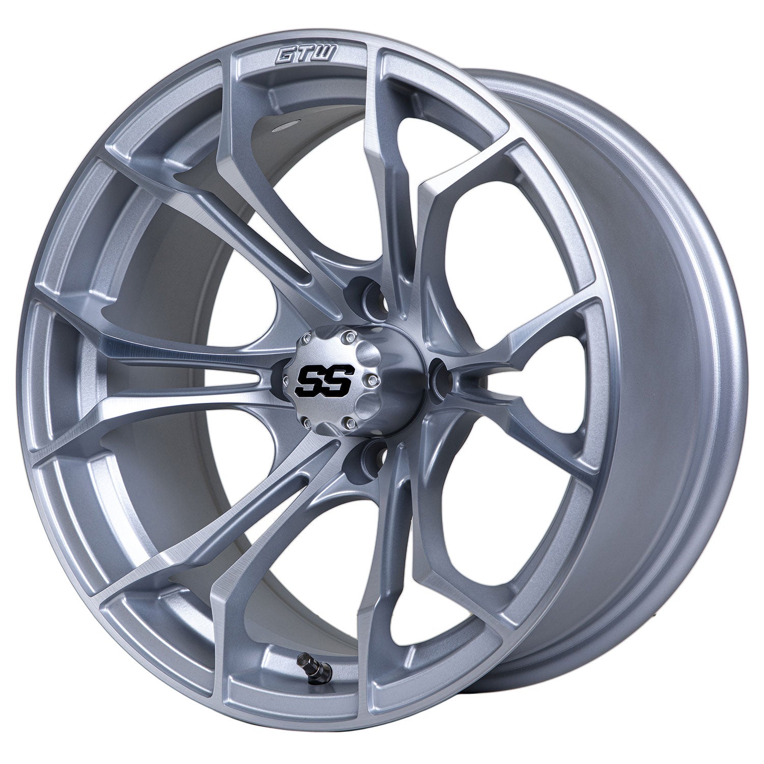 Spyder 15 inch GTW golf cart wheel - Matte Silver