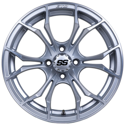Spyder 15 inch GTW golf cart wheel - Matte Silver