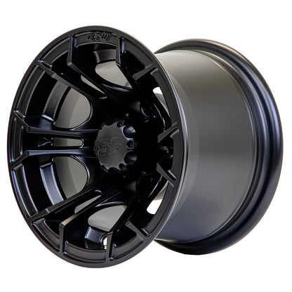 Spyder 10 inch GTW golf cart wheel - Matte Black