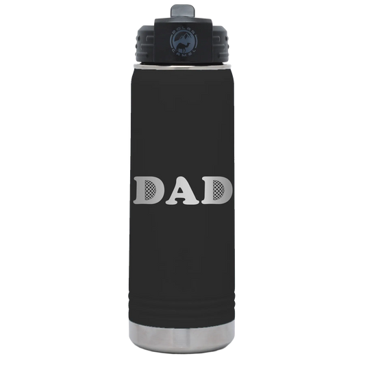 Golf Dad 20 oz Water Bottle | Black