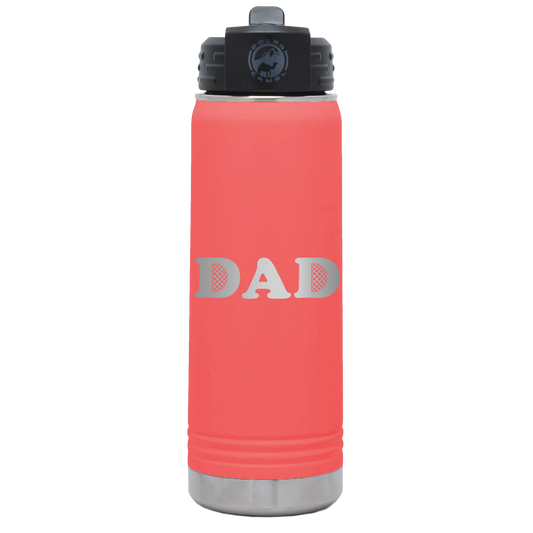 Golf Dad 20 oz Water Bottle | Coral