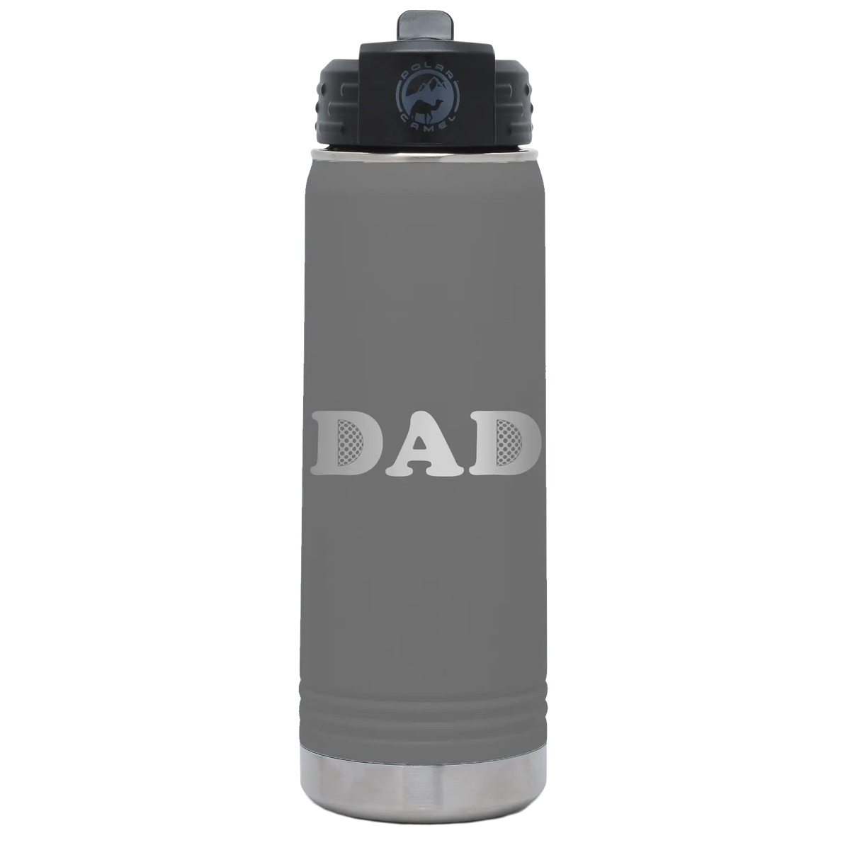 Golf Dad 20 oz Water Bottle | Dark Gray