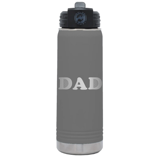 Golf Dad 20 oz Water Bottle | Dark Gray