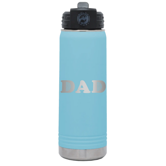 Golf Dad 20 oz Water Bottle | Light Blue