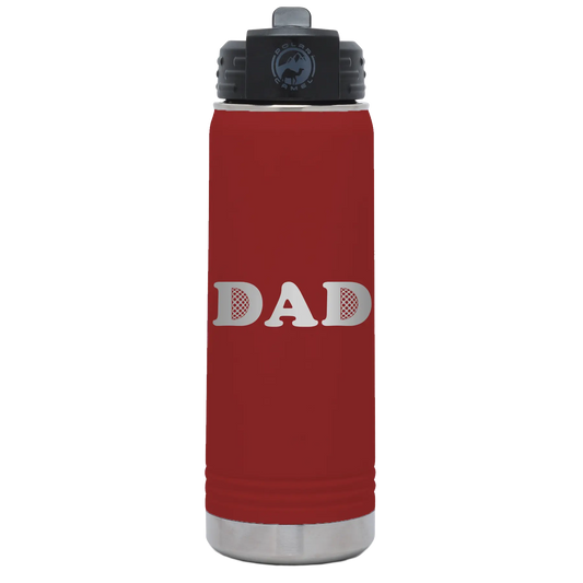 Golf Dad 20 oz Water Bottle | Maroon