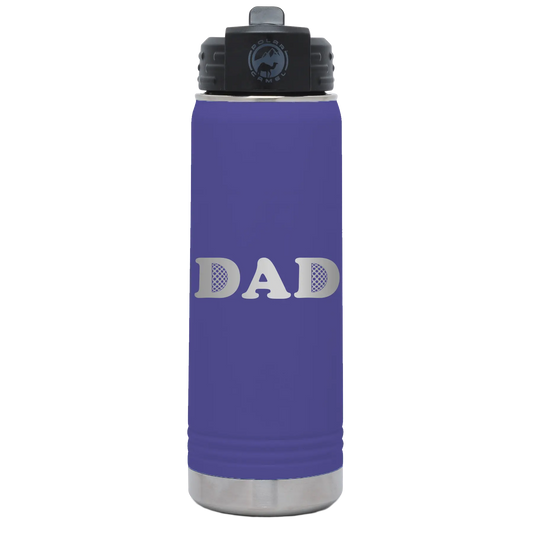 Golf Dad 20 oz Water Bottle | Purple