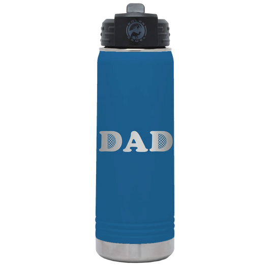 Golf Dad 20 oz Water Bottle | Royal Blue