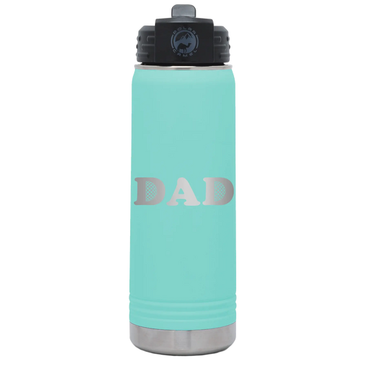 Golf Dad 20 oz Water Bottle | Teal