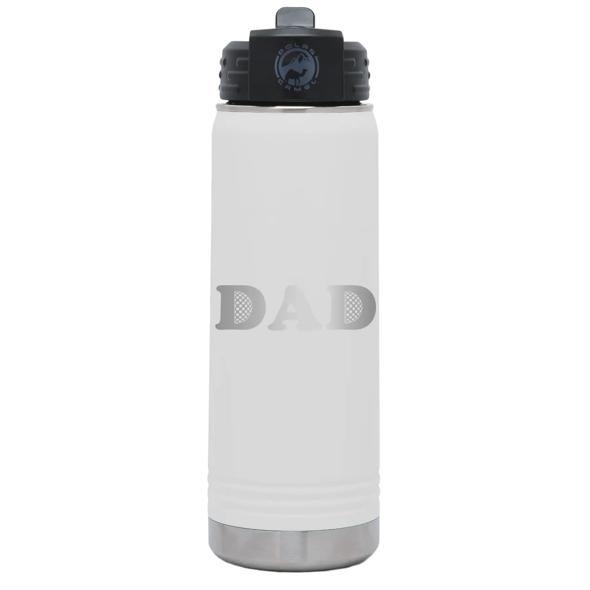 Golf Dad 20 oz Water Bottle | White