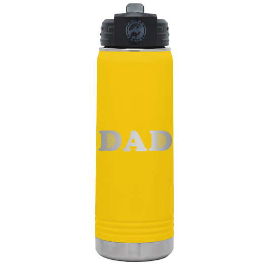 Golf Dad 20 oz Water Bottle | Yellow