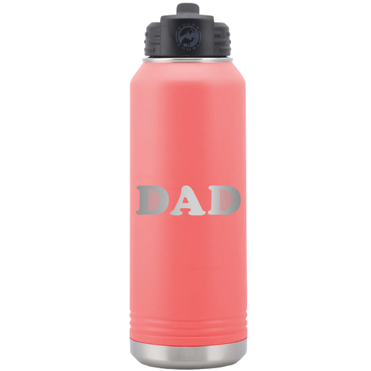 Golf Dad 32 oz Water Bottle | Coral