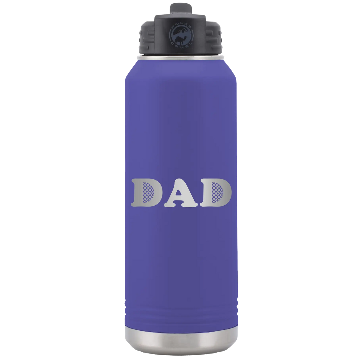 Golf Dad 32 oz Water Bottle | Purple