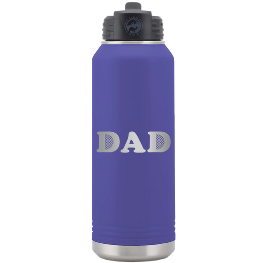 Golf Dad 32 oz Water Bottle | Purple