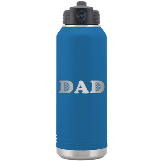 Golf Dad 32 oz Water Bottle | Royal Blue
